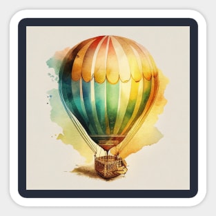 Vintage hot air baloon Sticker